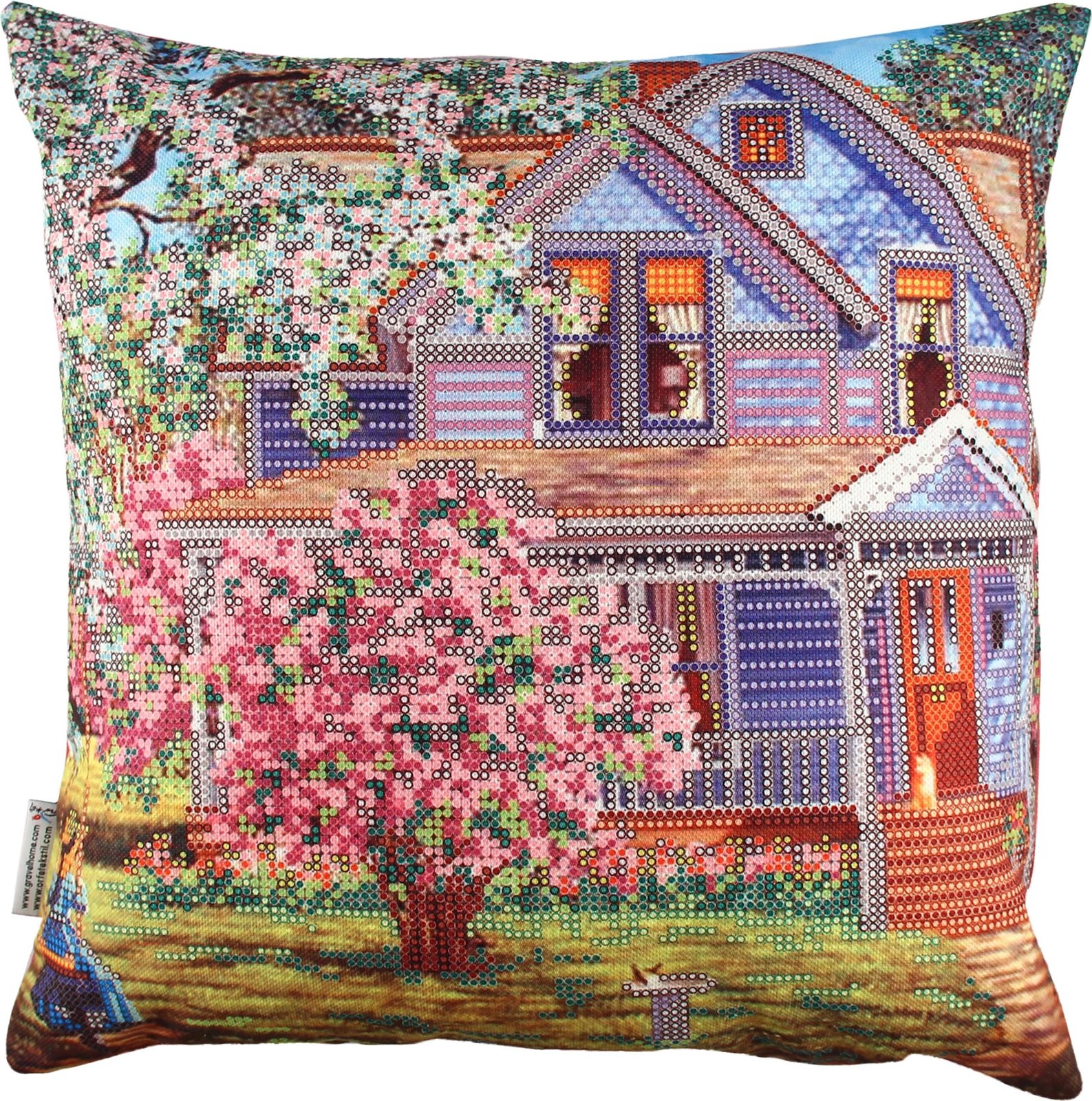 Jastëk dekorativ Evila Originals, A11065, shumëngjyrësh, 43x43cm