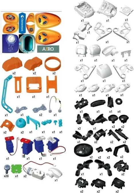 Robot edukativ Clementoni AIRO 50819, plastikë, për fëmijë 9+, pa bateri