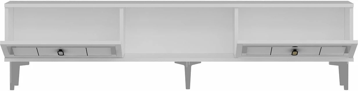Komodë TV Skye Decor, e bardhë, argjend