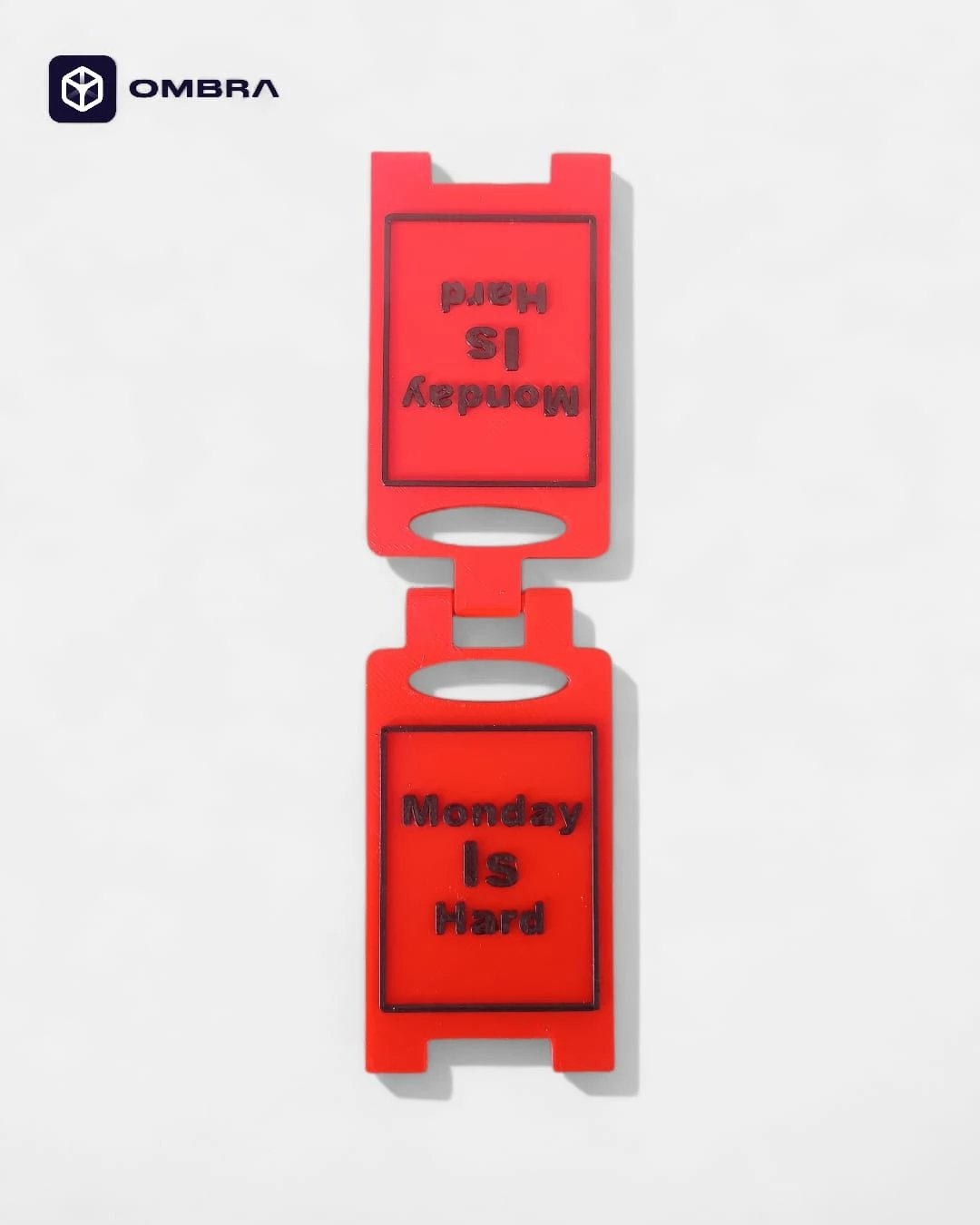 Tabelë Dekorative Tavoline “Monday is Hard” - e kuqe