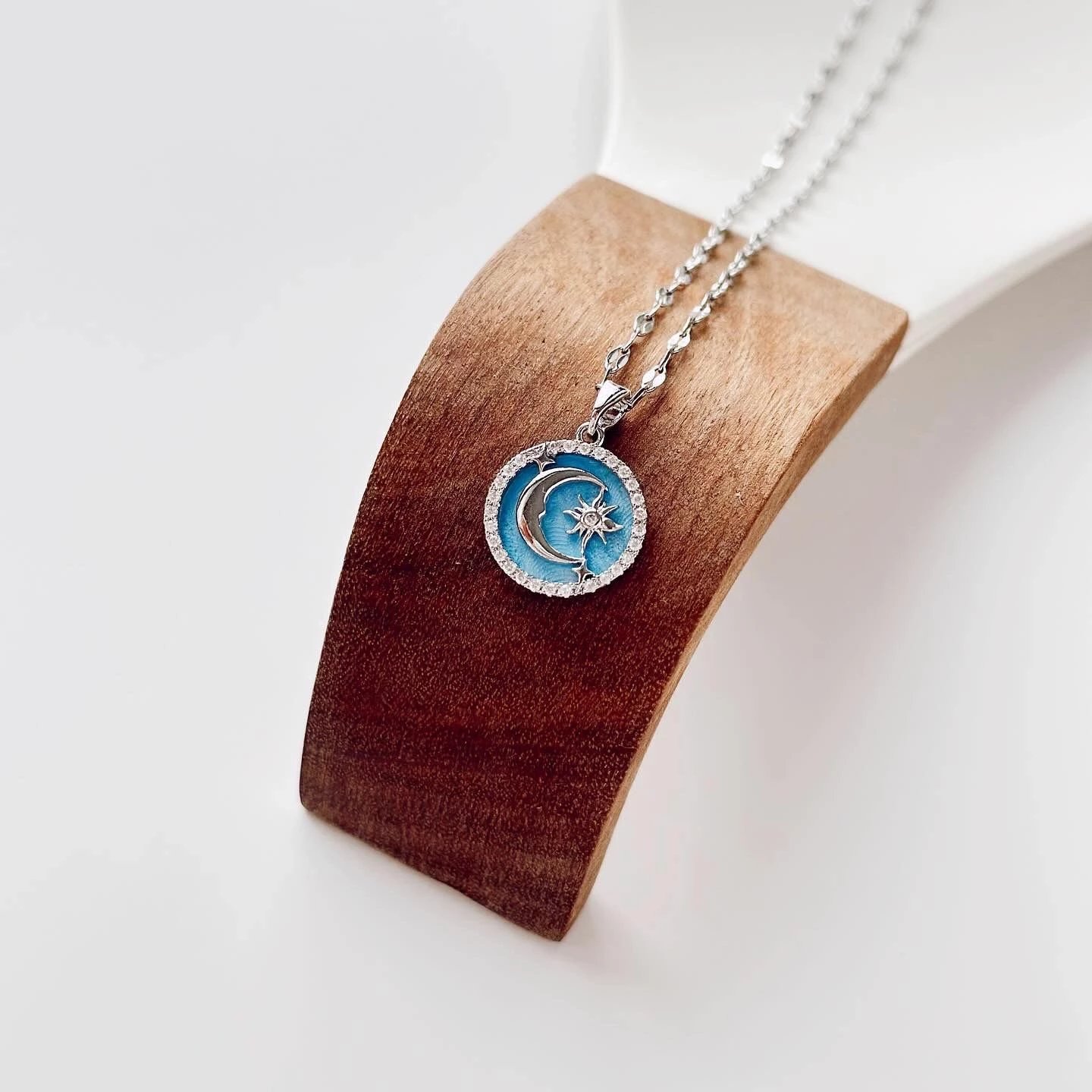 Qafore çeliku Jumeon, Sunmoon, ngjyrë argjendi dhe aqua