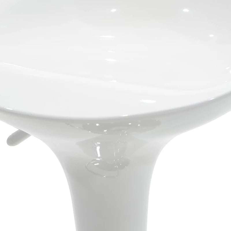 Karrige për bar Felice, e rregullueshme në lartësi, ngjyrë bardhë-krom, 40x43x84cm