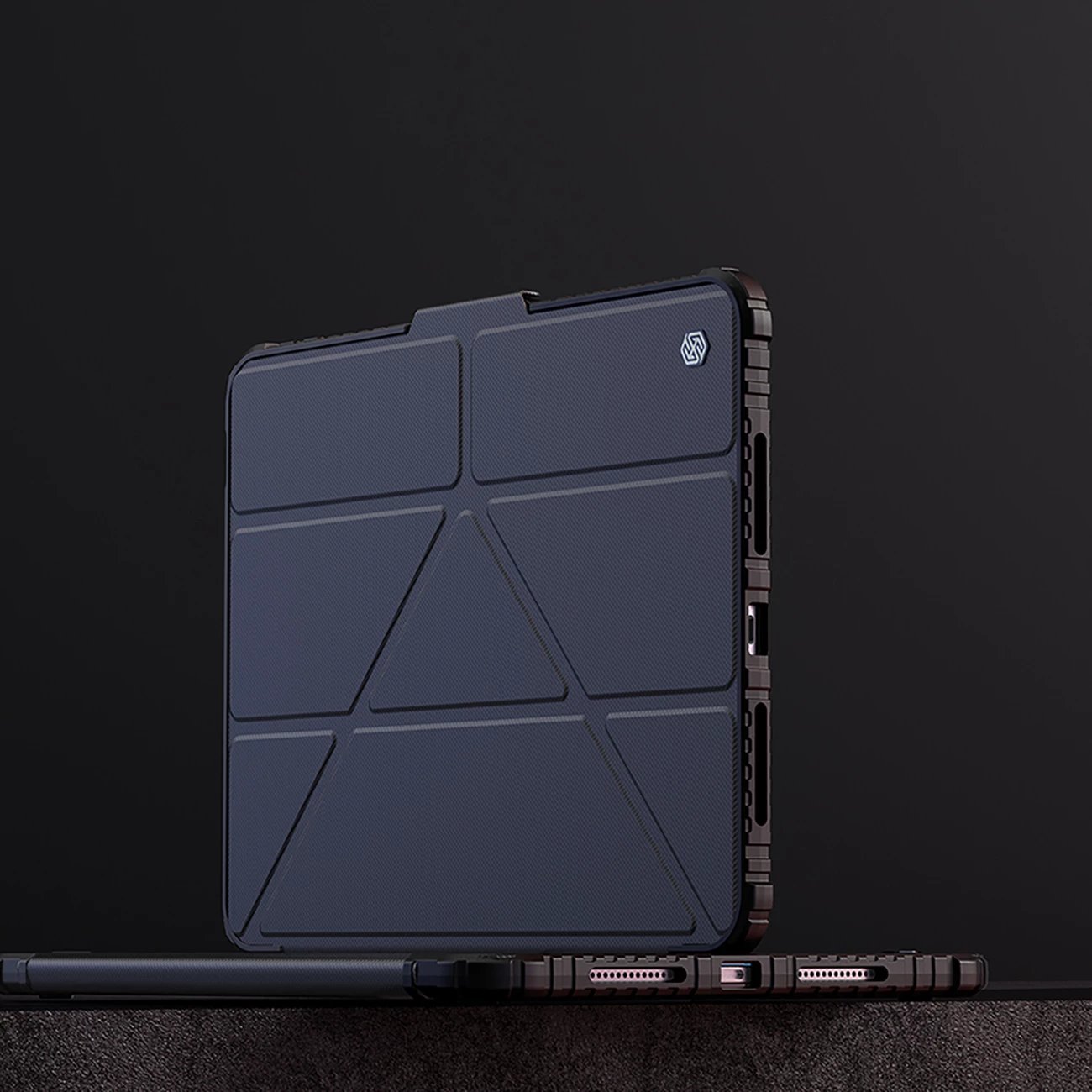 Mbështjellës Nillkin Bumper Leather Case Pro për iPad Air 13" (2024), i zi Mbështjellës Nillkin Bumper Leather Case Pro për iPad Air 13" (2024), i zi