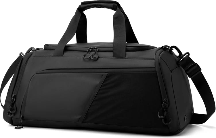 Çantë fitnesi, 60x26x26 cm, e zezë