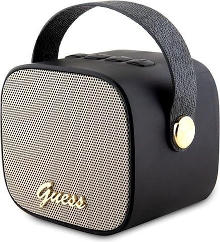 Altoparlant Bluetooth Guess GUWSB2P4SMK mini, 4G Leather Script Logo, me rrip, i zi