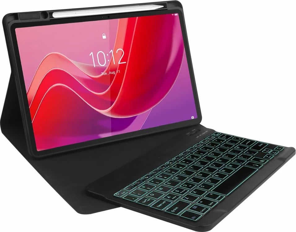 Mbështjellës me tastierë Tech-Protect SC Pen për Lenovo Tab M11 11", i zi, me vend për stylus, set
