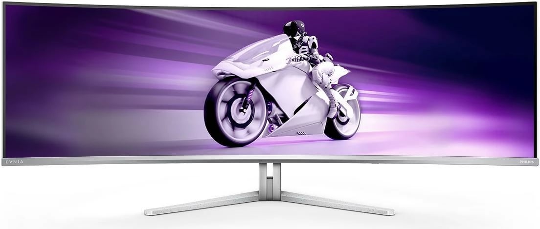 Monitor i lakuar Philips 49M2C8900L, 48.9", QD OLED, 4K, 144Hz, Bardhë