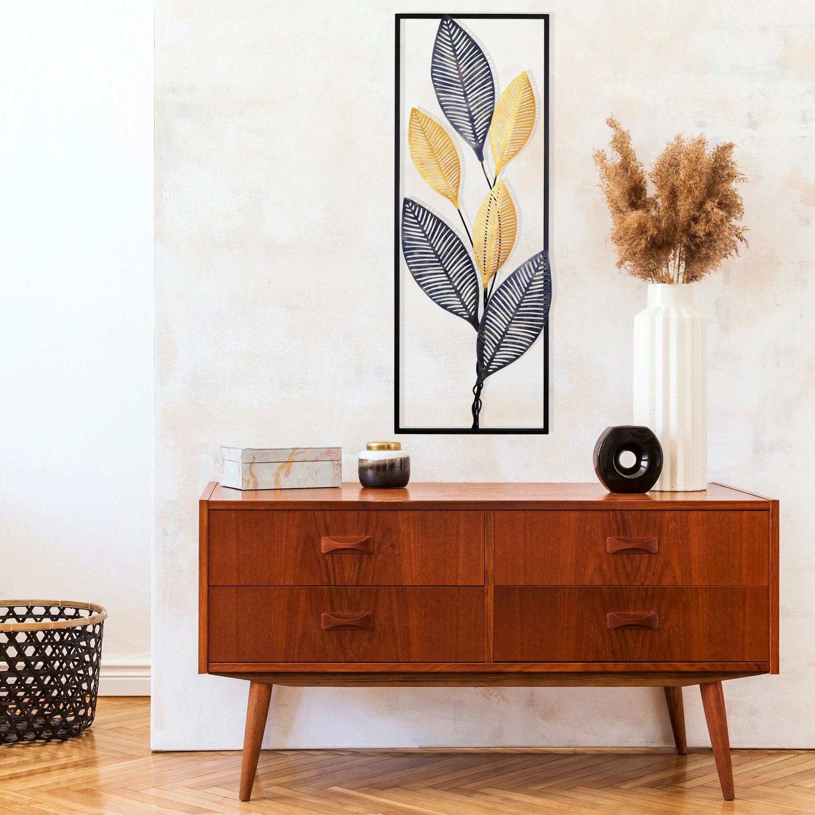 Aksesor dekorativ metalik për mur, Wallity Napoleon, shumëngjyrësh, 32x5x90cm