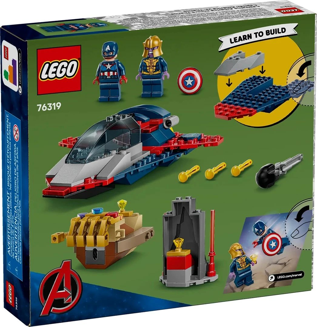 Set LEGO Marvel 76319 Captain America vs Thanos, 107 pjesë
