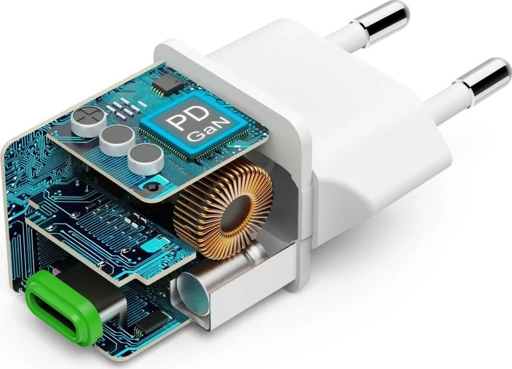 Karikues mini Hama GaN PD/QC 1x USB-C, 30W, i bardhë Karikues mini Hama GaN PD/QC 1x USB-C, 30W, i bardhë