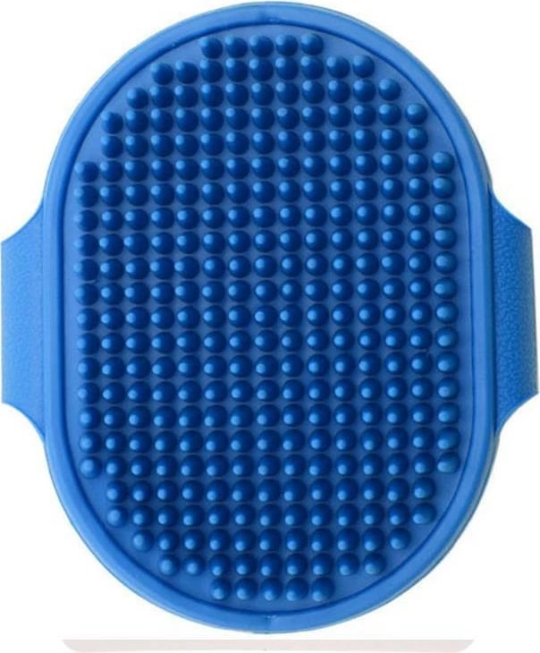 Furçë për kafshë KOOPMAN për pastrim qimesh, Silikon, Blu