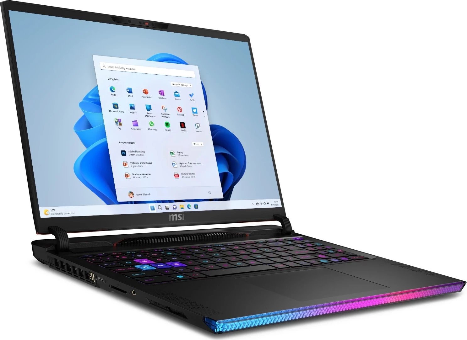 Laptop MSI Raider GE68 HX, 16", Intel Core i9, 32GB RAM, 2TB SSD, NVIDIA GeForce RTX 4080, i zi