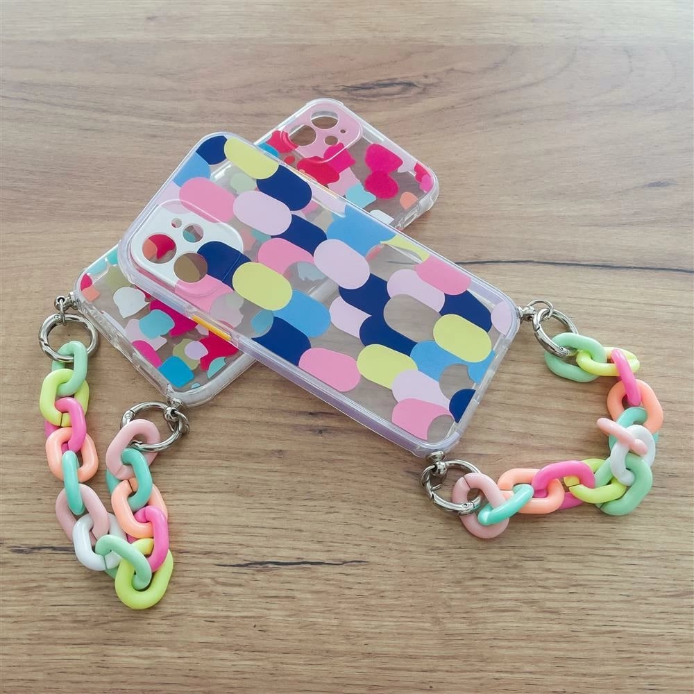 Mbështjellës Hurtel Color Chain Case për Samsung Galaxy A42 5G, me zinxhir shumëngjyrësh