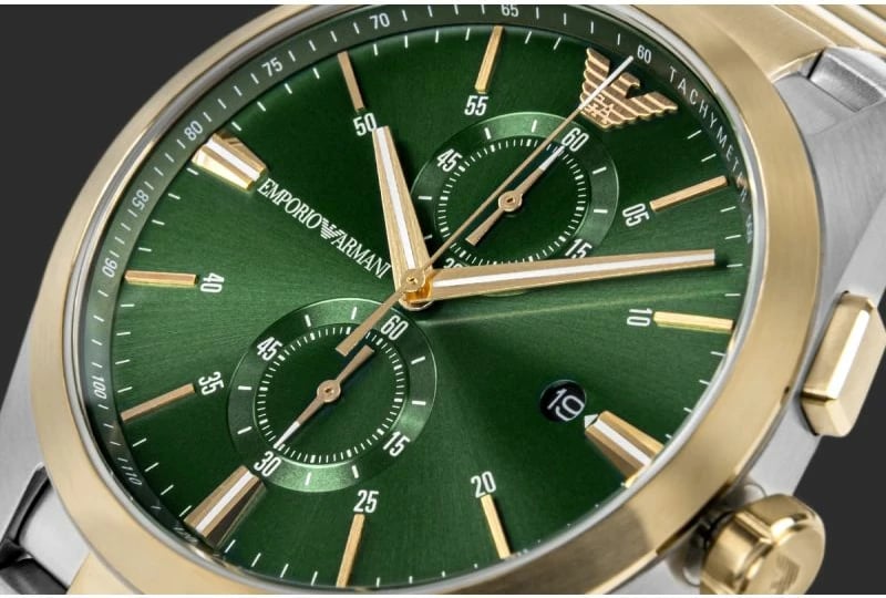 Orë dore për meshkuj Emporio Armani, argjend e ar