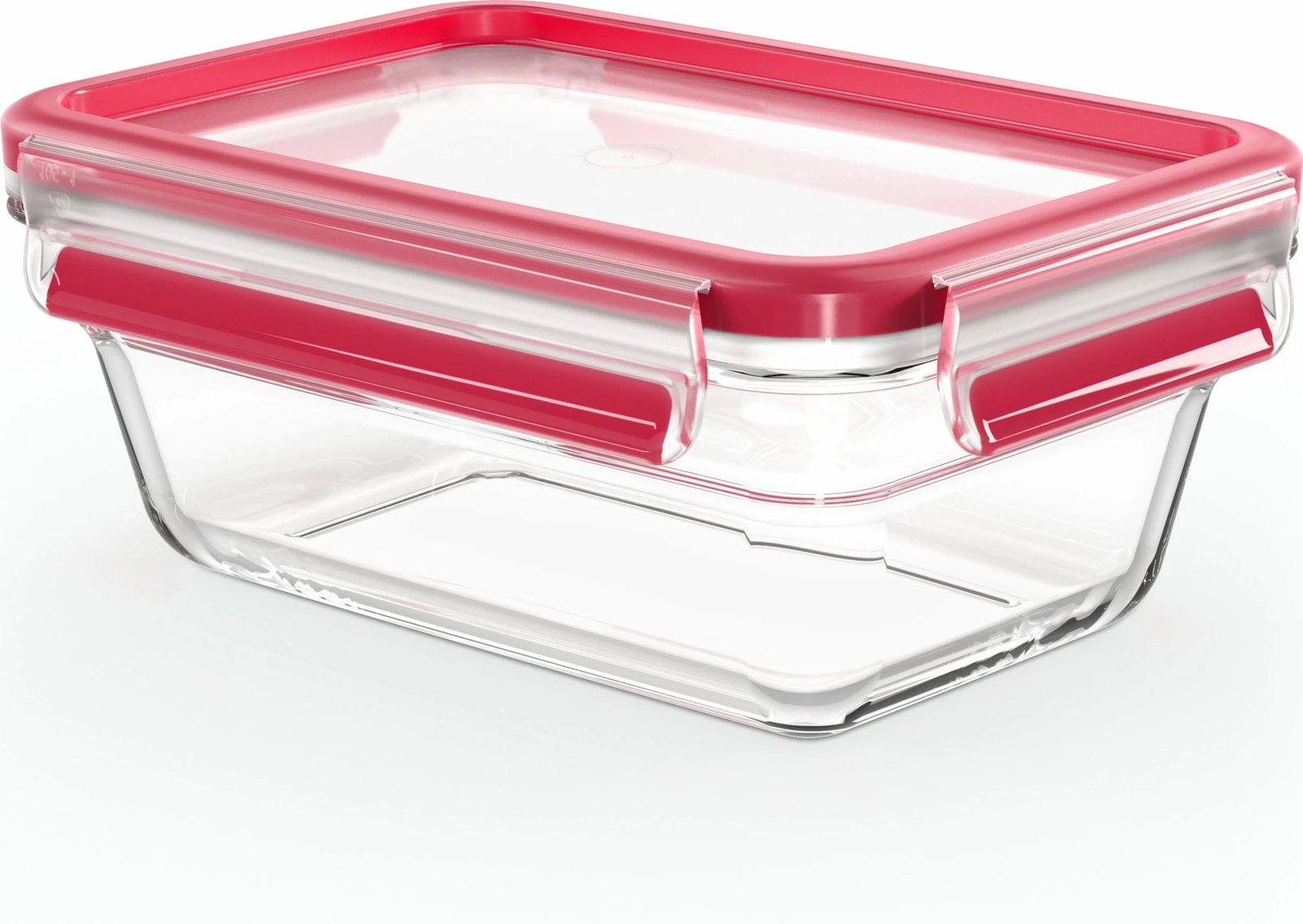 Enë qelqi Emsa Clip & Close Glas 0.85L, kapak i kuq