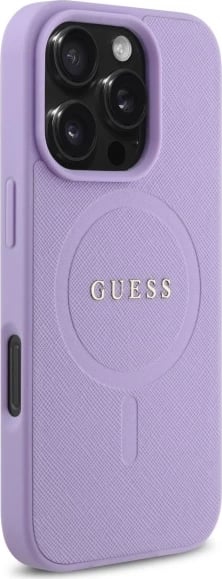 Mbështjellës Guess Saffiano MagSafe për iPhone 16 Pro Max, Violet Mbështjellës Guess Saffiano MagSafe për iPhone 16 Pro Max, Violet