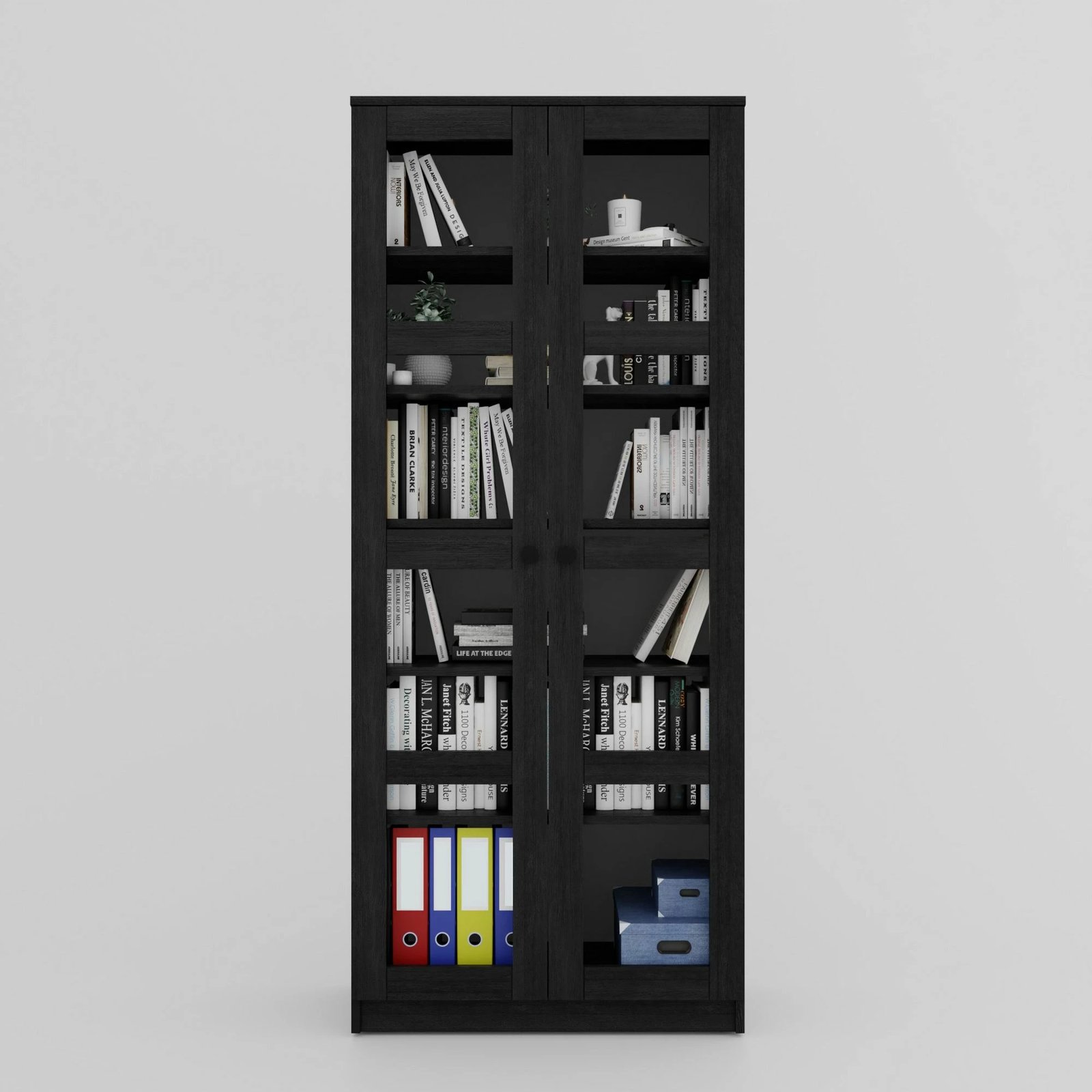 Dollap shumëpërdorimësh, ngjyrë e zezë, Skye Decor Lucas Glass 1600-92