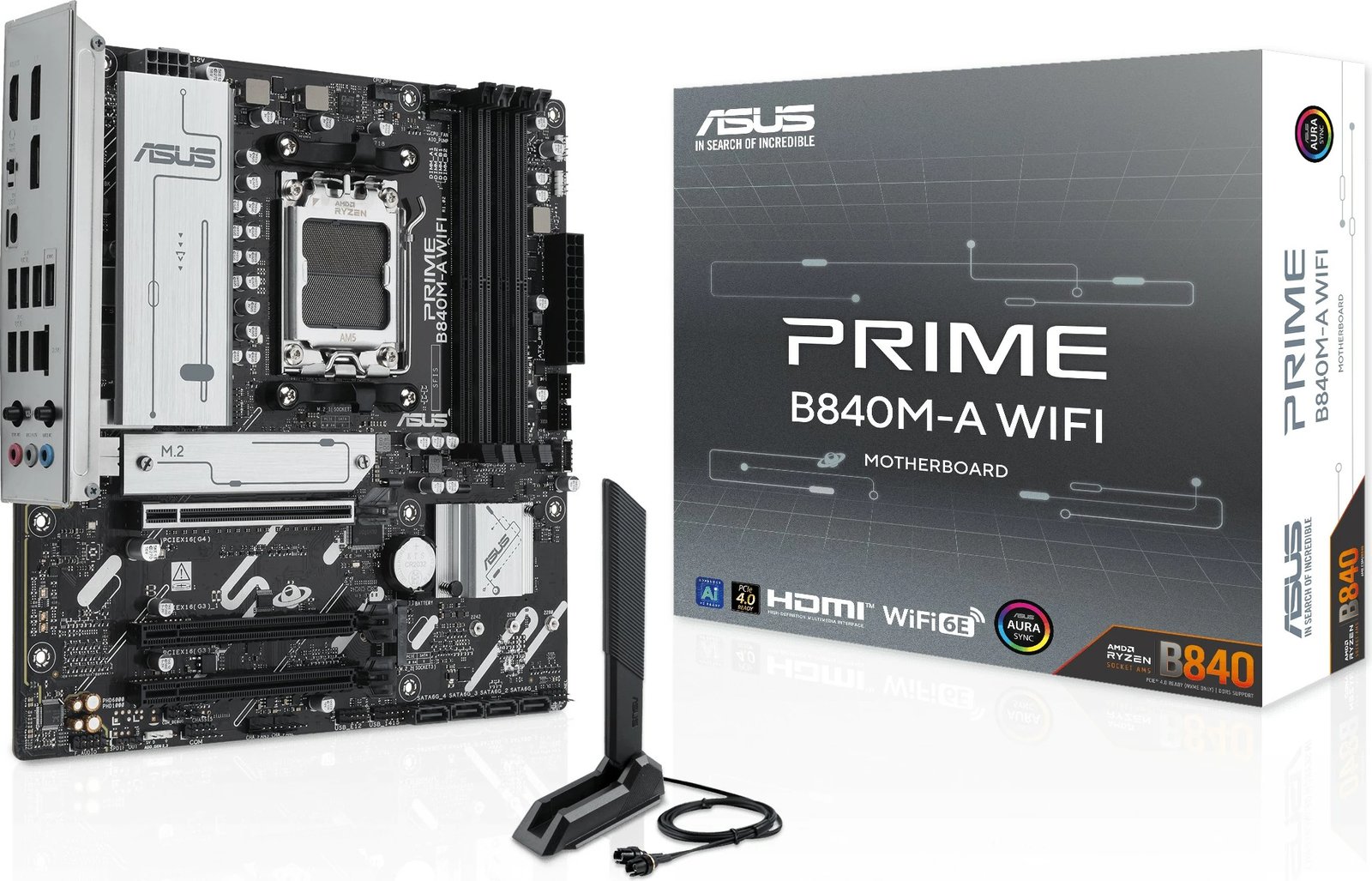 Pllakë amë ASUS Prime B840M-A WIFI, micro ATX, Bluetooth 5.3