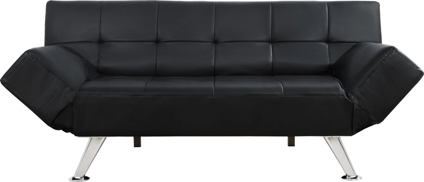 Divan/Shtrat FH3001.02 Thom me krahë të palosshëm, ngjyrë e zezë PU, 189x93x82 cm Divan/Shtrat FH3001.02 Thom me krahë të palosshëm, ngjyrë e zezë PU, 189x93x82 cm