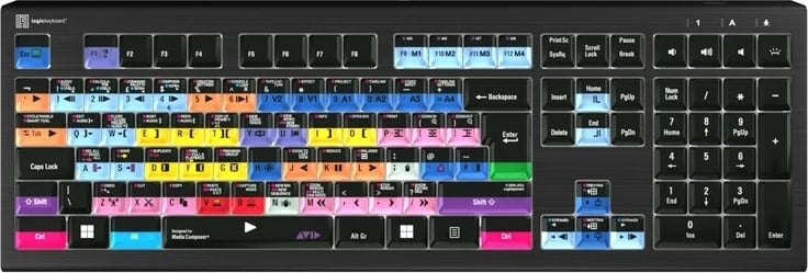Tastierë LogicKeyboard Astra 2 Pro UK për Avid Media Composer, PC
