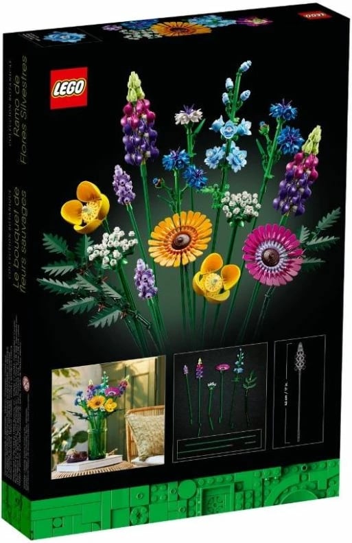 Set LEGO Icons buqetë lulesh, për të rritur