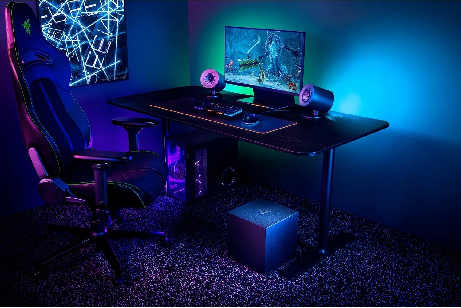 Altoparlantë Razer Nommo V2, 2.1, Bluetooth 5.3, USB Type-C, e zezë