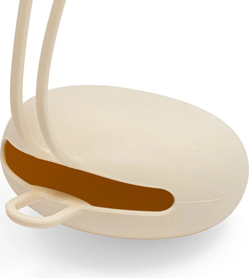 Mbajtëse biberoni, New Baby, silikon BPA-free, me dorezë varëse, bezhë