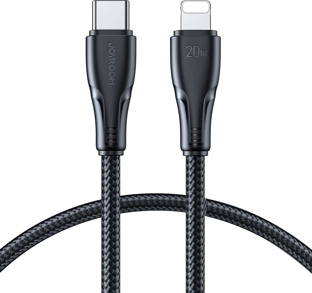 Kabllo Joyroom Surpass Series A11, USB-C në Lightning, 0.25m, 20W, e zezë