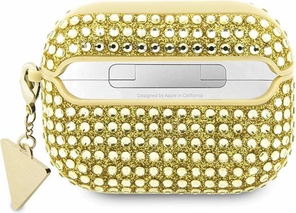 Mbështjellës Guess Rhinestone Triangle për AirPods Pro, TPU, Ari
