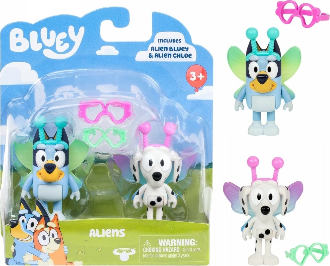 Set figurina Bluey Tm Toys BLU17617 Baby Bluey dhe Chloe, plastikë, 2 copë