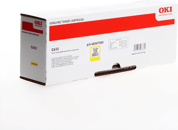 Toner, OKI, 46507505, rendiment 6000 faqe, e verdhë