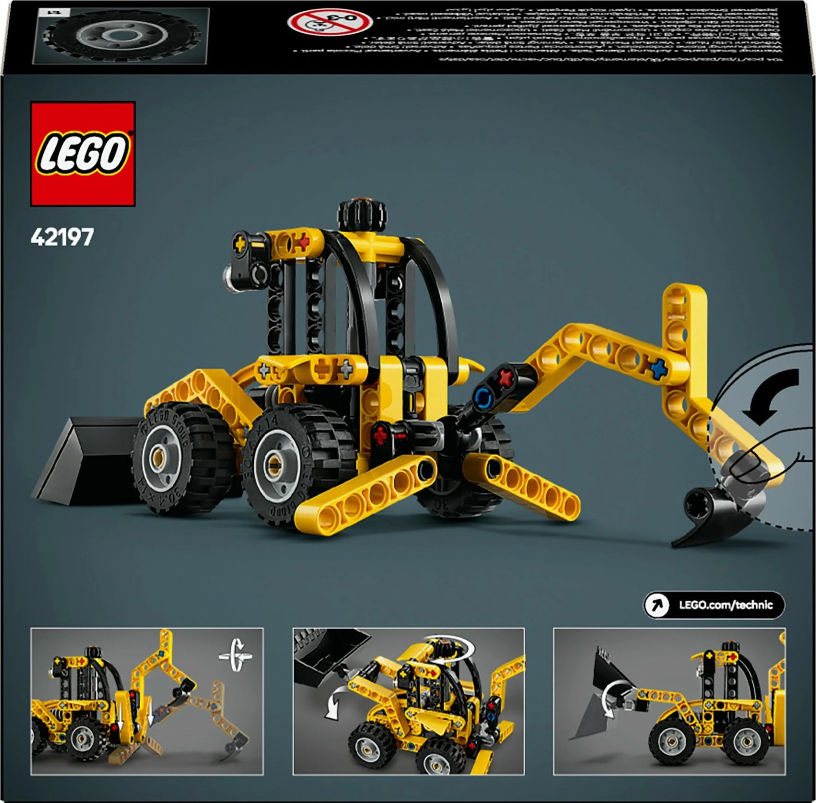 Set ndërtimi LEGO Technic 42197 Baggerlader, 104 pjesë, multikolor