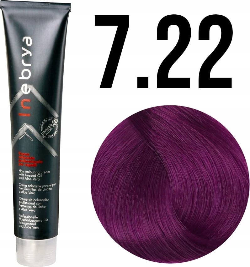 Ngjyrë për flokë Inebrya 7/22 Bionde Vjollce e errët, 100 ml