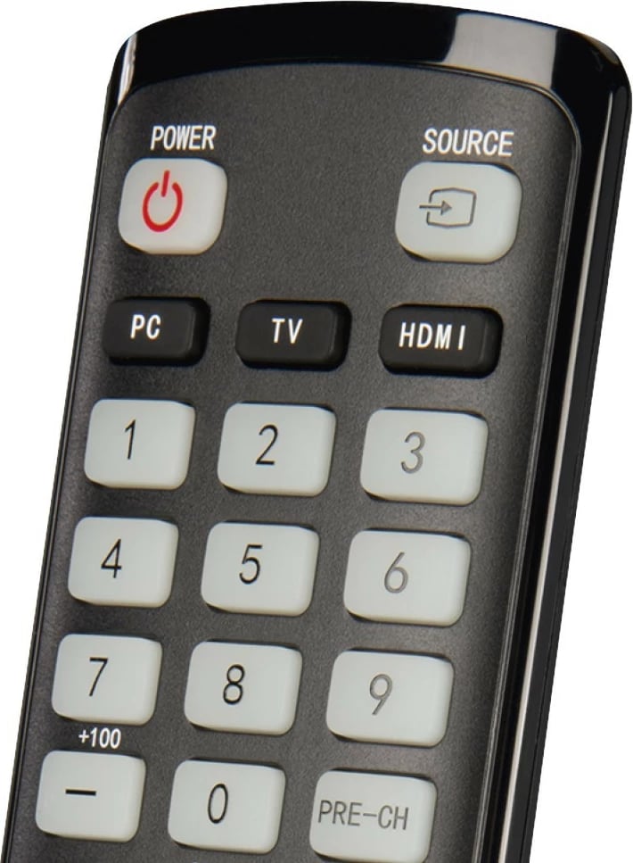 Telekomandë TV Hama 221060 me funksion mësimi, IR 1:1, butona që ndriçojnë, kompatibile Samsung, me bateri AAA, e zezë