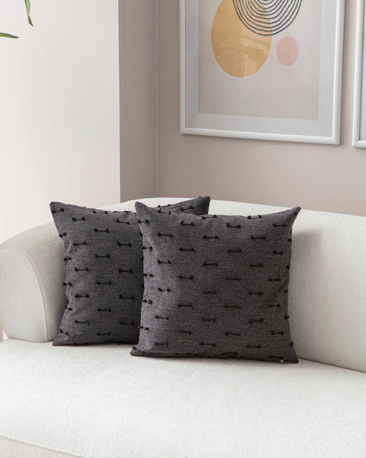 Set mbulesash për jastëkë (2 copë), Evila Originals, Tuffet, e zezë v6