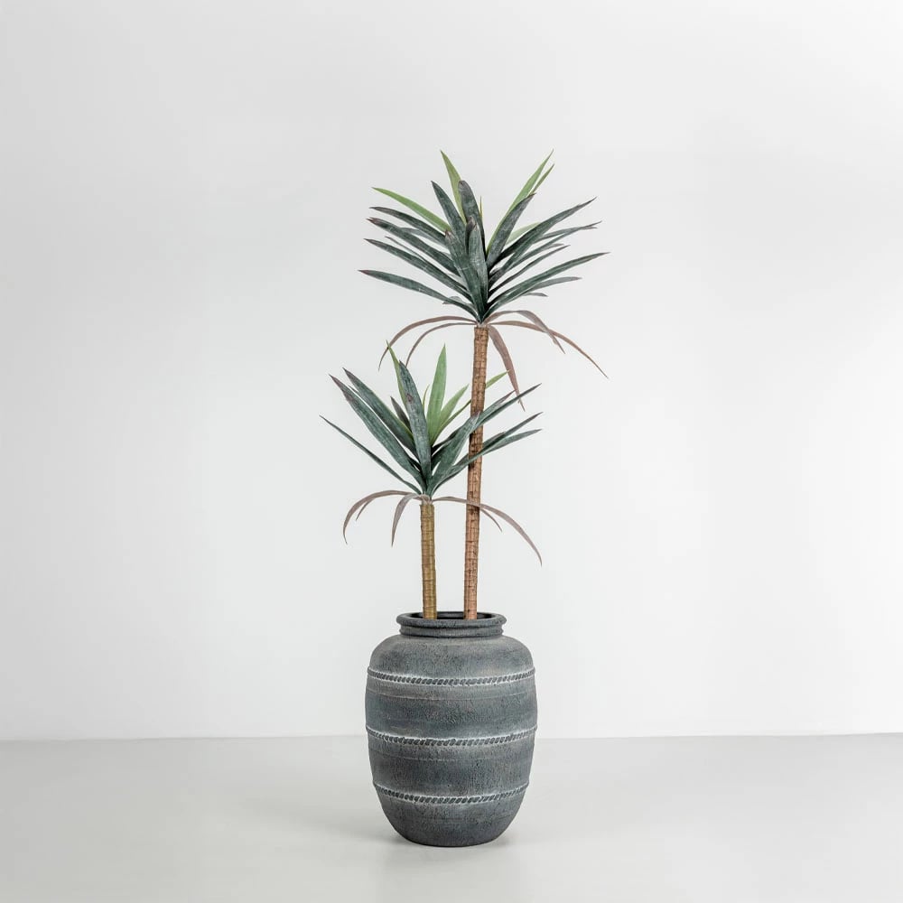 Vazo lulesh VESUVIUS, MgO, gri, 35x35x46cm