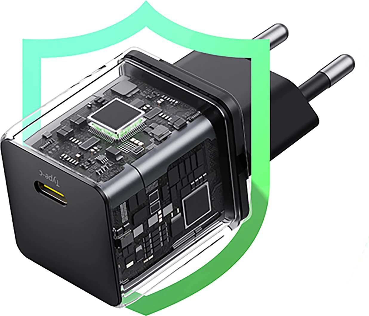 Karikues muri Baseus Palm 1C 20W me kabllo USB-C 1m, i zi