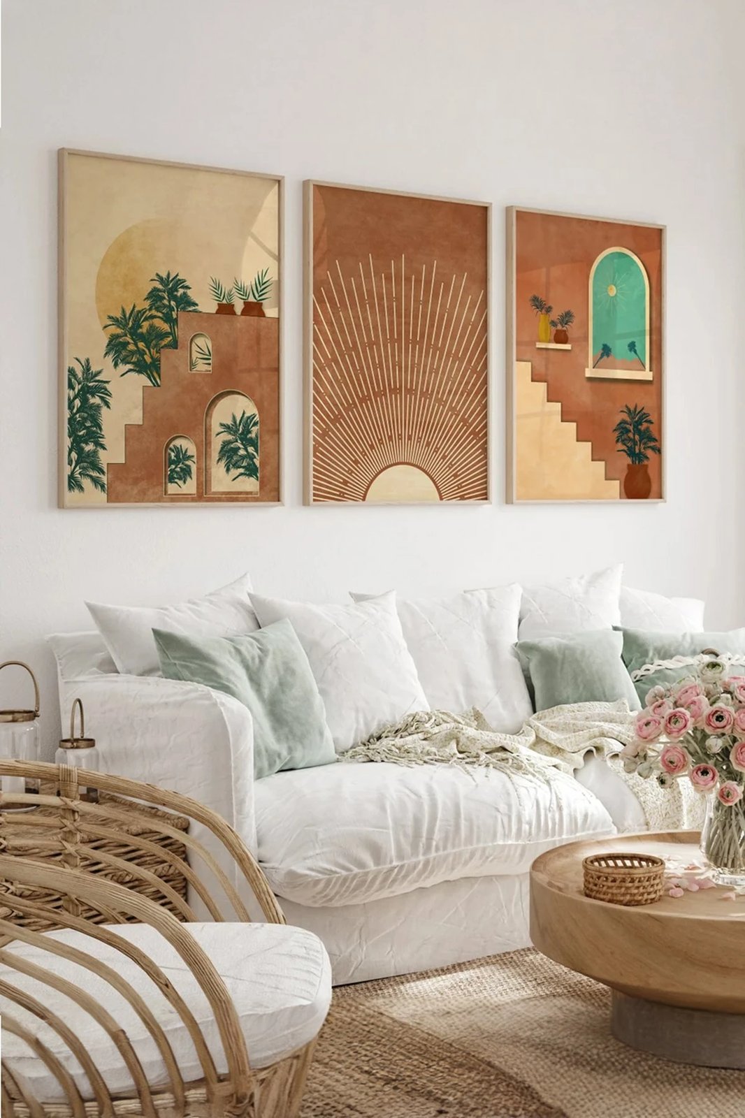 Set pikturash dekorative me kornizë (3 copë), Wallity, 3Dartsohoset27