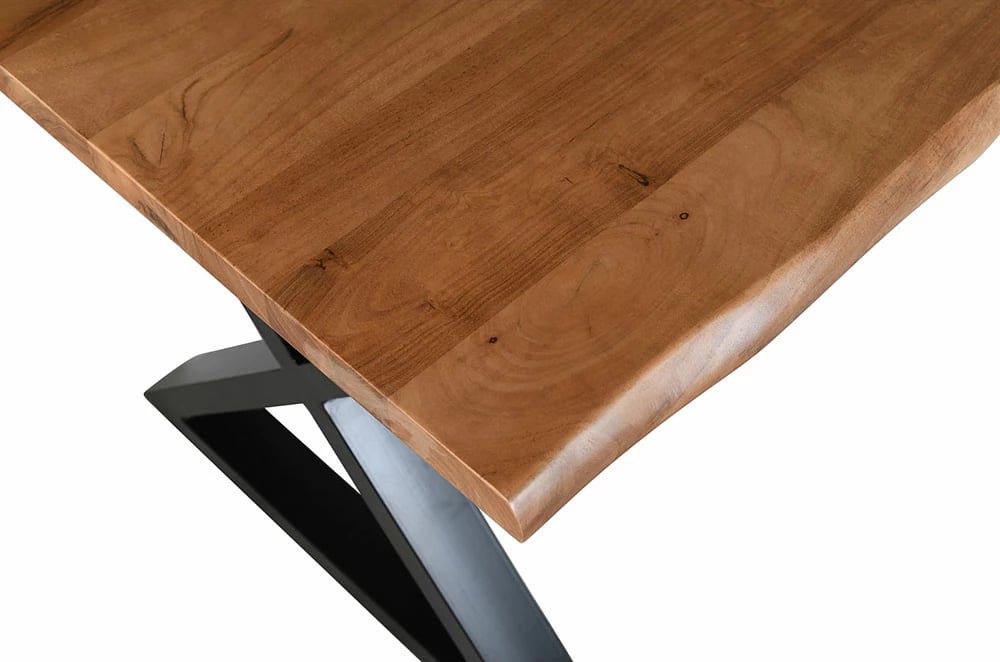 Tavolinë MINGLE, ngjyrë arre, këmbë të zeza, 180x80x76cm