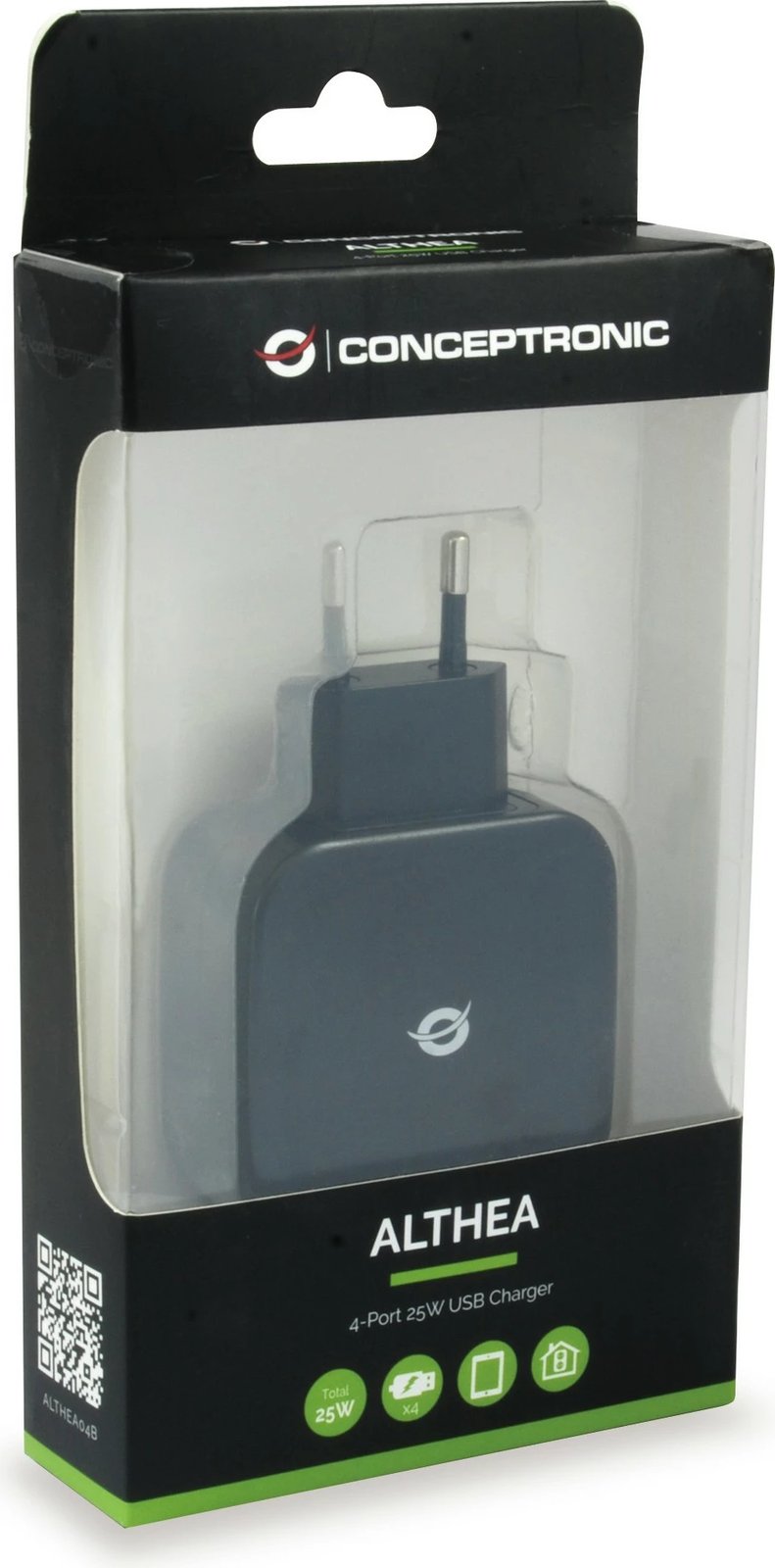 Karikues Conceptronic 4 porta USB-A 25W, i zi