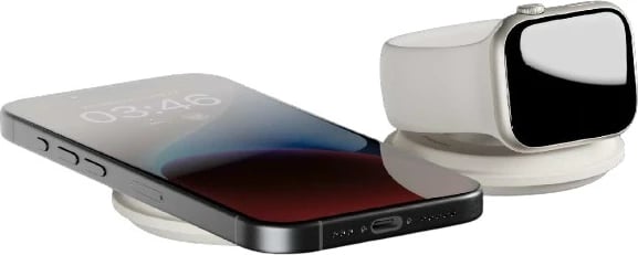 Karikues wireless Native Union Voyage 2-in-1, për smartphone, gri e çelët