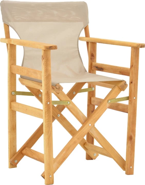 Karrige regjisori, dru ahu, ngjyrë natyrale - pëlhurë taupe e errët