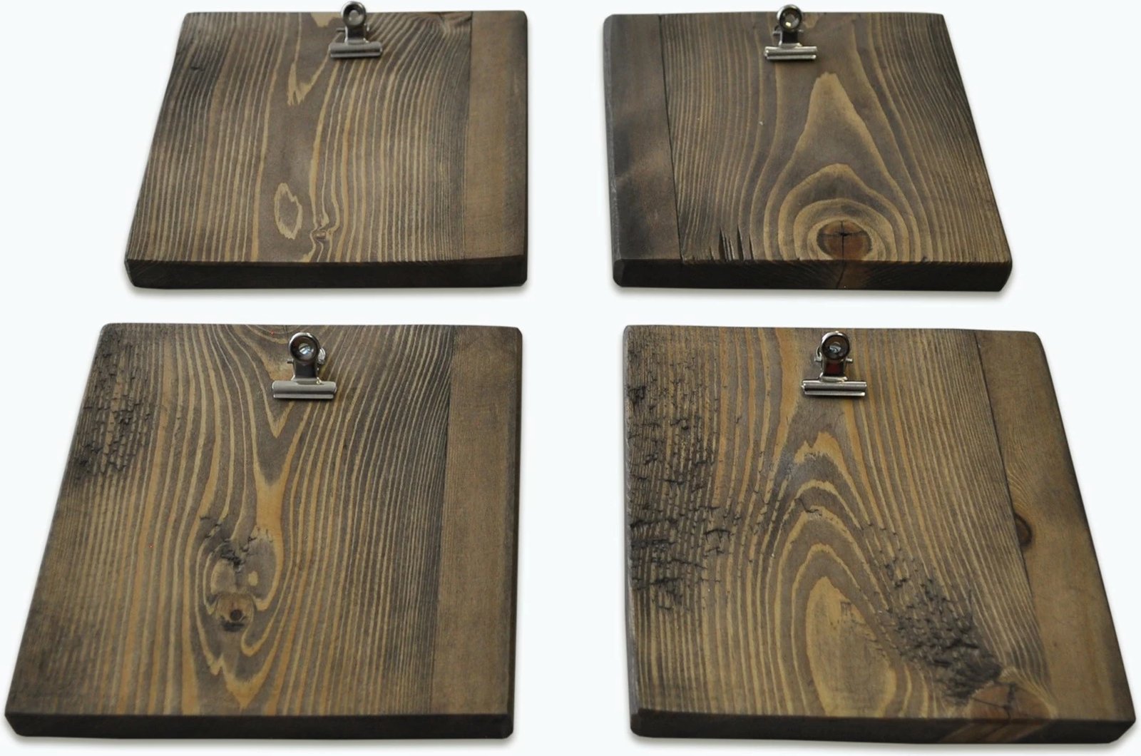 Aksesor dekorativ muri prej druri bredhi, ngjyrë arre, Skye Decor, 4 copë, Aa066