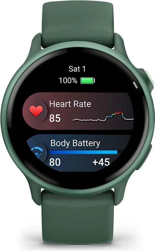 Orë sportive Garmin vívoactive 6, 42 mm, AMOLED, GPS, e gjelbër