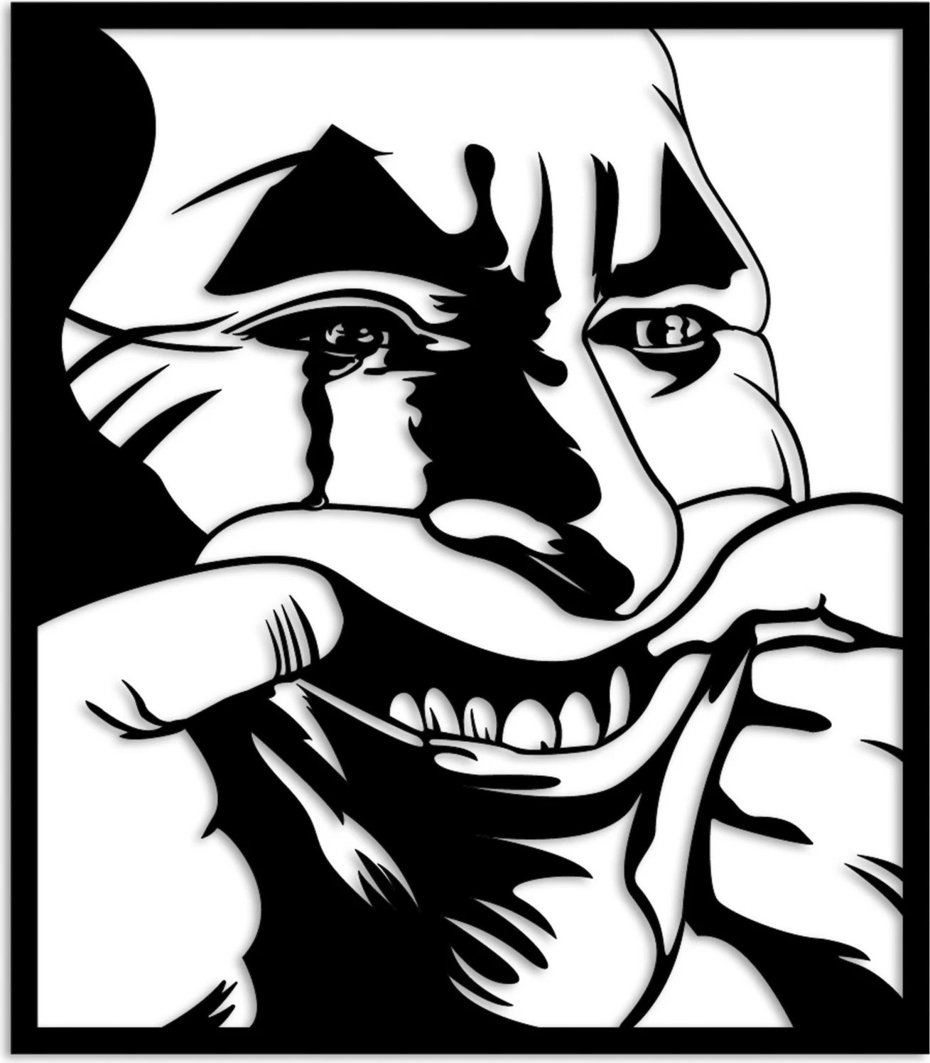 Aksesor dekorativ metalik për mur, Wallity, Pun On A Happy Face