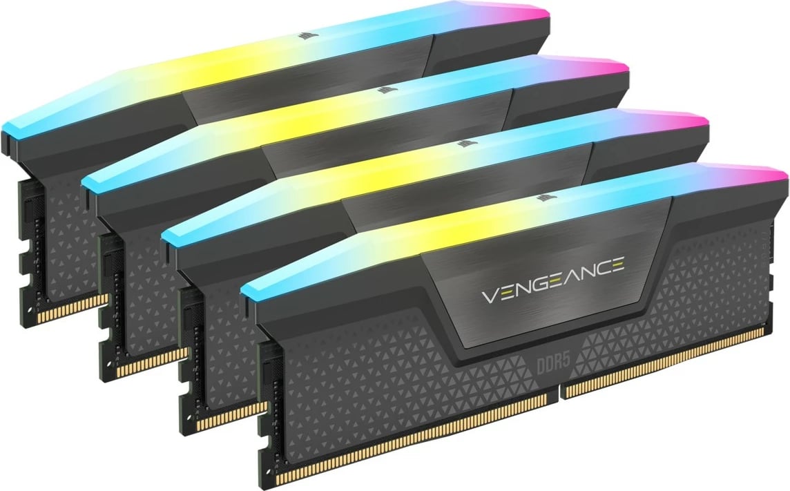 RAM Memorje Corsair Vengeance 64GB (4x16GB) DDR5 5600MHz, AMD EXPO, me dritë RGB, e zezë