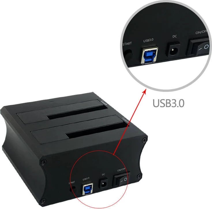 Docking Station TECH TIME Hard Drive Dock 3X