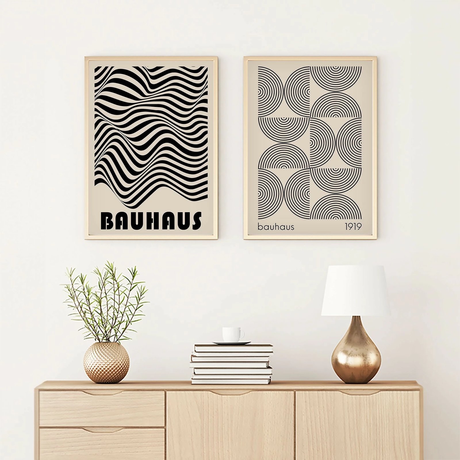 Pikturë dekorative me kornizë MDF (2 copë), Wallity, Huhu247, 50x70cm