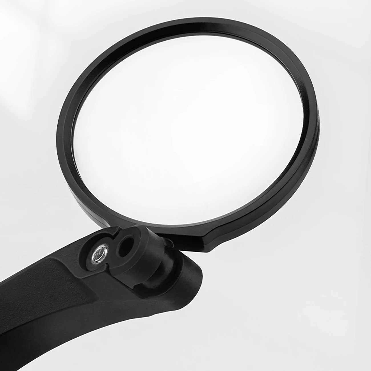 Pasqyrë retrovizore biçiklete e majtë, Wozinsky WLR-01I, përshtatje timoni 20-24 mm, rrotullim 360°, xham 75x75 mm, e zezë