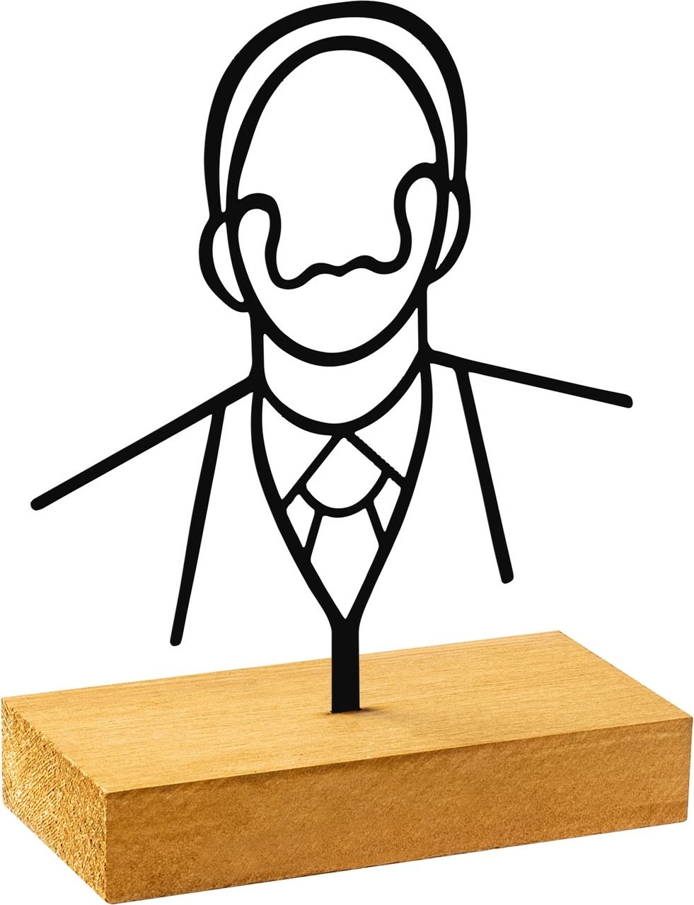 Objekt dekorativ Aberto Design, Dali, ngjyrë druri dhe e zezë